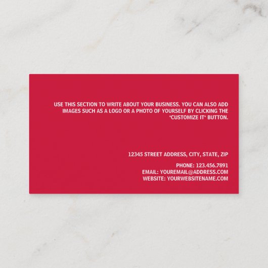 Carte De Visite Drapeau angolais, Drapeau de l'Angola (Dos)