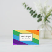 Carte De Visite drapeau arc-en-ciel (Debout devant)