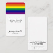 Carte De Visite Drapeau arc-en-ciel (Devant / Derrière)