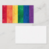 Carte De Visite Drapeau arc-en-ciel gay pride (Devant / Derrière)
