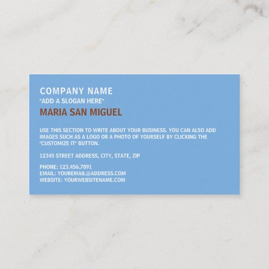 Carte De Visite Drapeau argentin, Drapeau argentin (Dos)