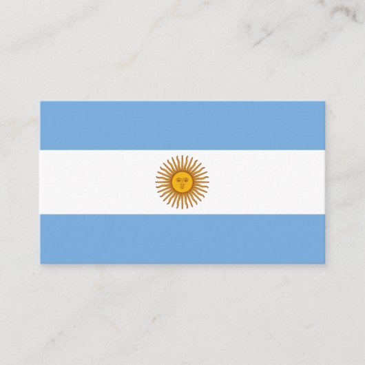 Carte De Visite Drapeau argentin, Drapeau argentin (Devant)