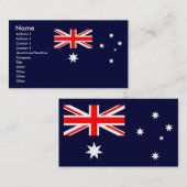 Carte De Visite Drapeau australien (Devant / Derrière)