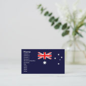 Carte De Visite Drapeau australien (Debout devant)
