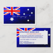 Carte De Visite Drapeau australien, Australie (Devant / Derrière)