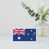 Carte De Visite Drapeau australien et armoiries, Australie (Debout devant)