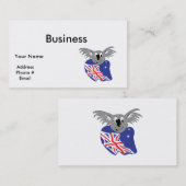 Carte De Visite drapeau australien koala (Devant / Derrière)