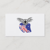 Carte De Visite drapeau australien koala (Dos)