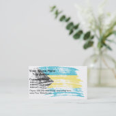 Carte De Visite Drapeau bahaméen Cool (Debout devant)