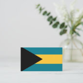 Carte De Visite Drapeau bahaméen, Drapeau des Bahamas (Debout devant)