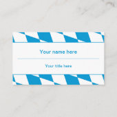 Carte De Visite Drapeau Bavière bleu et blanc Motif (Dos)