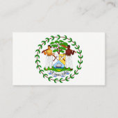 Carte De Visite Drapeau bélizien et armoiries, Drapeau du Belize (Devant)