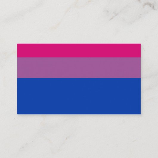 Carte De Visite Drapeau bisexuel (Dos)