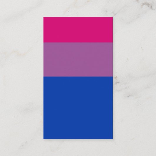 Carte De Visite Drapeau bisexuel (Devant)