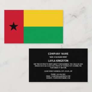 Carte De Visite Drapeau Bissau-Guinée, Drapeau de la Guinée-Bissau