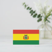 Carte De Visite Drapeau bolivien, Drapeau de Bolivie (Debout devant)