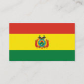 Carte De Visite Drapeau bolivien, Drapeau de Bolivie (Devant)