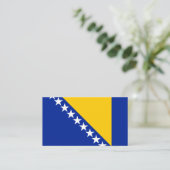 Carte De Visite Drapeau bosniaque, Drapeau de Bosnie-Herzégovine (Debout devant)