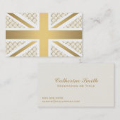 Carte De Visite Drapeau BRITANNIQUE d'Union Jack avec le motif (Devant / Derrière)