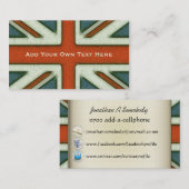 Carte De Visite Drapeau britannique personnalisé (Devant / Derrière)