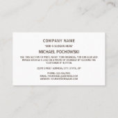 Carte De Visite Drapeau burkinabé, Drapeau du Burkina Faso (Dos)