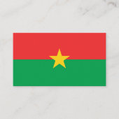Carte De Visite Drapeau burkinabé, Drapeau du Burkina Faso (Devant)