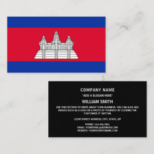 Carte De Visite Drapeau cambodgien, Drapeau du Cambodge