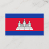 Carte De Visite Drapeau cambodgien, Drapeau du Cambodge (Devant)