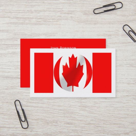 Carte De Visite Drapeau canadien (Devant/Arrière en situation)