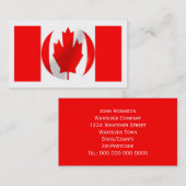 Carte De Visite Drapeau canadien (Devant / Derrière)