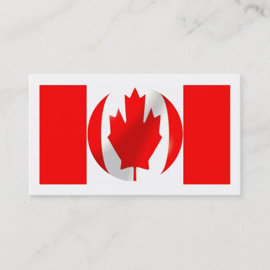 Carte De Visite Drapeau canadien (Devant)