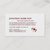 Carte De Visite Drapeau canadien de feuille d'érable, Canada (Dos)