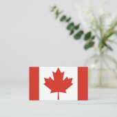 Carte De Visite Drapeau canadien, drapeau du Canada (Debout devant)