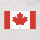 Carte De Visite Drapeau canadien, drapeau du Canada (Devant)