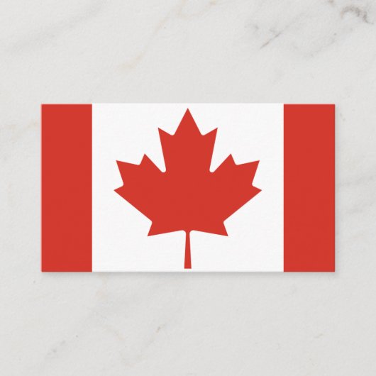 Carte De Visite Drapeau canadien, drapeau du Canada (Devant)