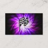 Carte De Visite Drapeau checkered; purple (Dos)