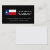 Carte De Visite Drapeau classique d'état du Texas (Devant / Derrière)
