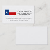 Carte De Visite Drapeau classique d'état du Texas (Devant / Derrière)
