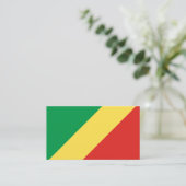 Carte De Visite Drapeau congolais, Drapeau de la République du Con (Debout devant)
