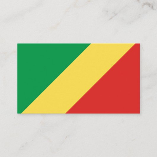 Carte De Visite Drapeau congolais, Drapeau de la République du Con (Devant)