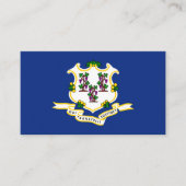 Carte De Visite Drapeau Connecticuter, Drapeau Connecticut (Devant)