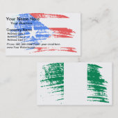 Carte De Visite Drapeau Cool portoricain (Devant / Derrière)