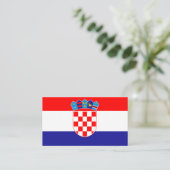 Carte De Visite Drapeau croate, Drapeau de Croatie (Debout devant)