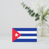 Carte De Visite Drapeau Cuba (Debout devant)