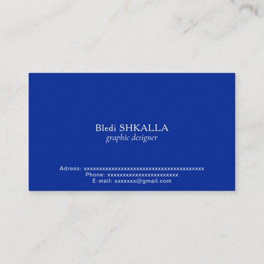 Carte De Visite Drapeau Cuba (Dos)