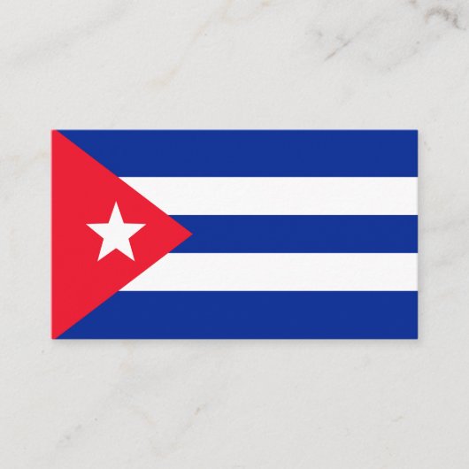 Carte De Visite Drapeau Cuba (Devant)