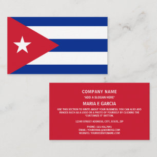 Carte De Visite Drapeau cubain, Drapeau de Cuba