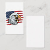 Carte De Visite Drapeau d'aigle patriotique Conception vectorielle (Devant / Derrière)