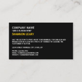 Carte De Visite Drapeau d'Antigua-et-Barbuda, Antiguan-Barbuda (Dos)