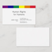 Carte De Visite Drapeau d'arc-en-ciel (Devant / Derrière)